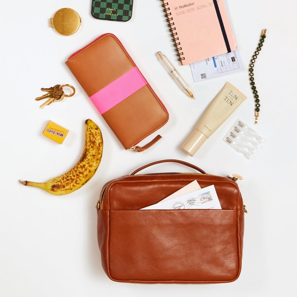 Clare V Mirabel Crossbody Bag in Miel